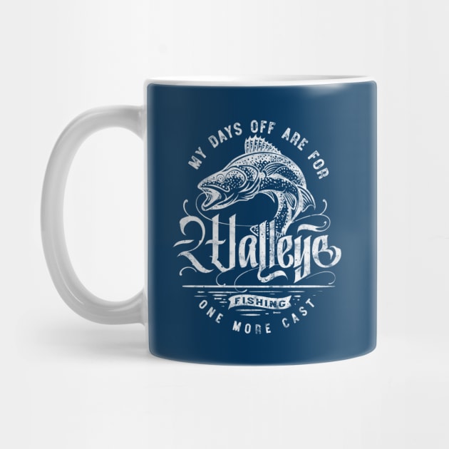 Walleye Fishing Vintage Look Fishermen Design by MarkusShirts